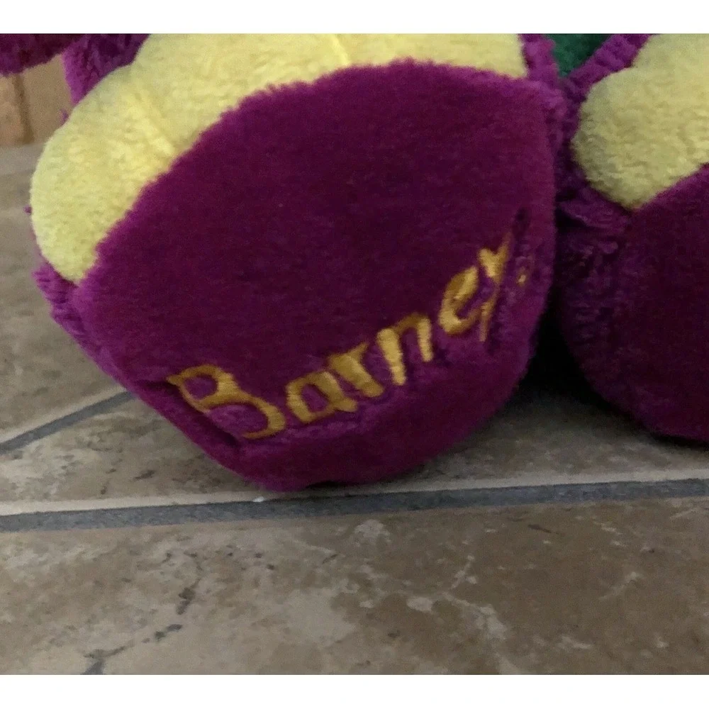 Barney‎ The Purple Dinosaur Plush Dakin Open Mouth 1992 Vintage Sitting So Cute